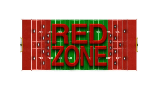 American Football Field Red Zone Sticker