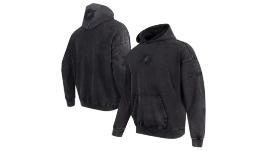 Washed Dropped Shoulder Hoodie - Black