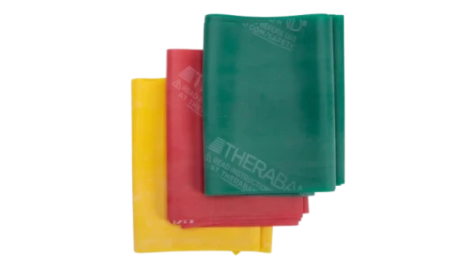 Latex Resistance Bands Yellow/Red/Green - Beginner Set