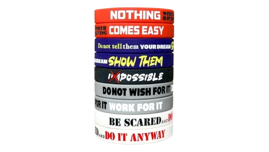 Motivational Wristbands 12 Pack - Multicolor