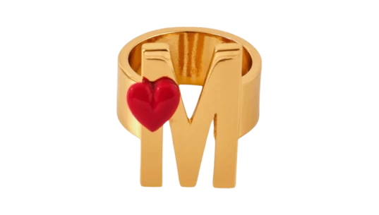 Heart Letter Ring - Gold