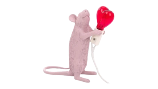 Mouse Valentine's Day Lamp