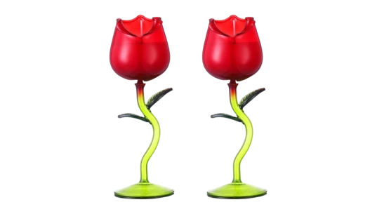 Rose Flower Scented Candle Set Of 2