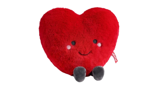 Cute Plush Heart Pillow - Red