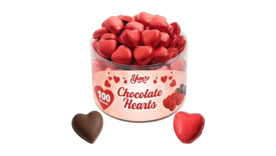 Milk Chocolate Hearts Candy Pack Of 100