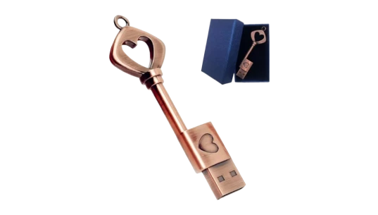Heart Key 64GB USB 2.0 Flash Drive