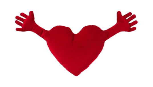 FAMNIG HJÄRTA Cushion - Red