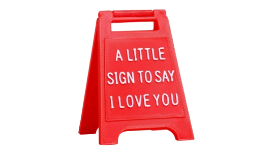I Love You Mini Sign - Red 