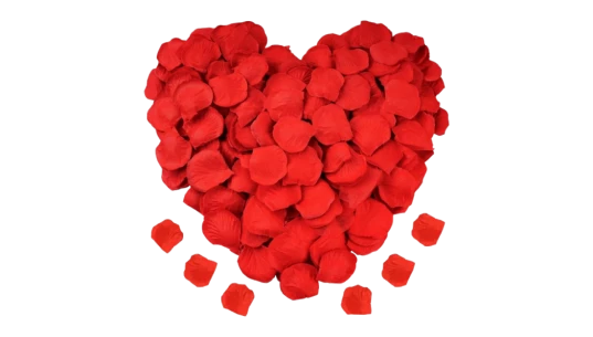 Artificial Silk Rose Petals Decoration 1200Pcs - Red
