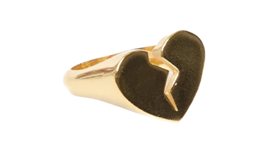 Broken Heart Ring - Gold-Tone