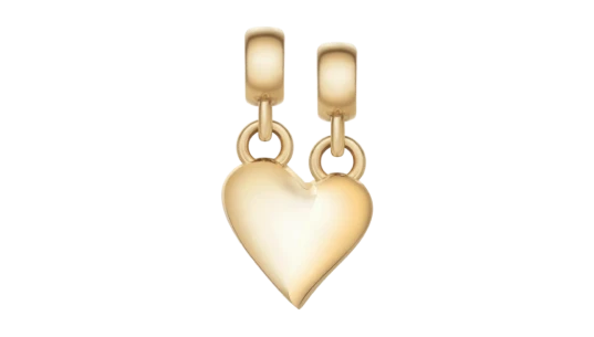 Broken Heart Charm - Gold