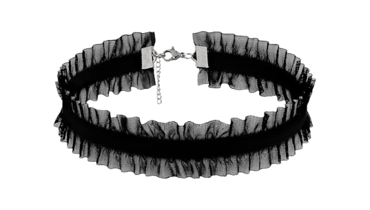 Goth Victorian Velvet Choker - Black