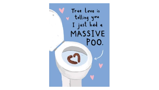 Massive Poo Valentine's Card
