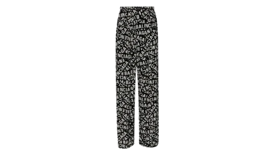 Logo-Print Pajama Pants - Black/Grey