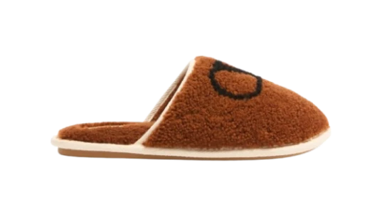 VLogo Signature Wool Slides - Brown
