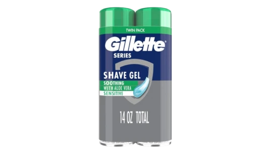 Shave Gel Soothing With Aloe Vera Sensitive Twin Pack 414ml