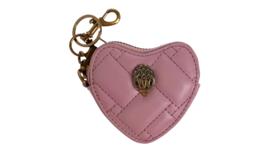 Quilted Heart-Shaped Charm - Pink
