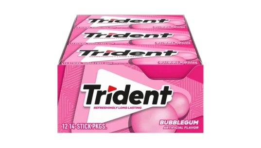 Trident Bubblegum 12 14 Sticks Packages