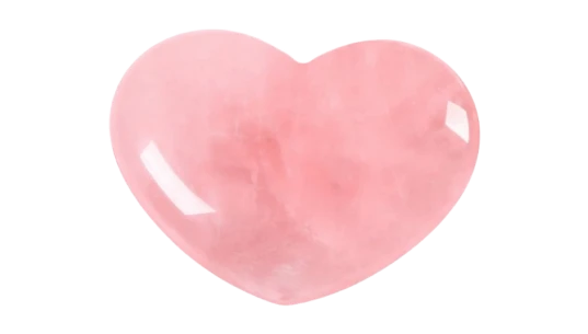 Large Rose Quartz Heart Crystal 45mm