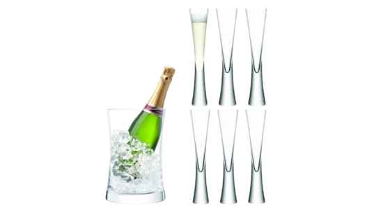 Moya Champagne Serving Set - Clear