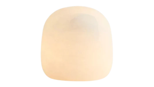 Semi-Oval Alabaster Table Lamp