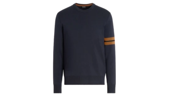 High Performance Wool Crewneck - Navy Blue