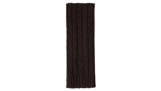 Cashmere Cable-Knit Scarf - Brown