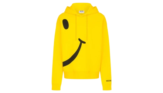 Smiley Organic Cotton Sweatshirt - Yellow/Black