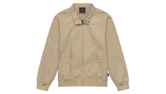 Harrington Style Short Jacket - Beige Brown