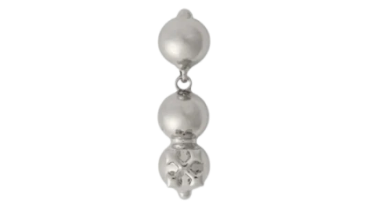 Arrow Ballchain Mono Earring - Silver