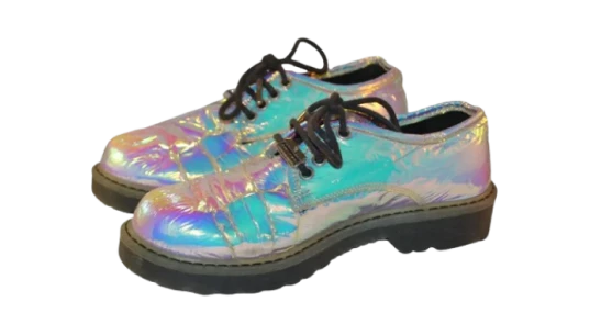 Lace-Up Iridiscent Shoes Pre-Owned