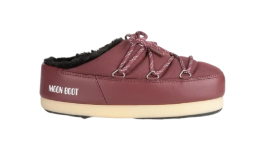 EVX Padded Lace-Up Mule Boots - Brown