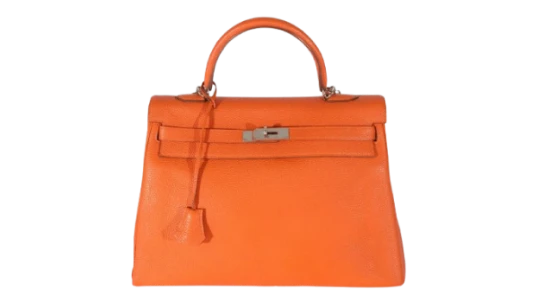 Kelly 35 Two-Way Handbag - Tangerine Orange Pre-Owned