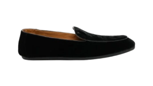 Velvet Loafers - Black