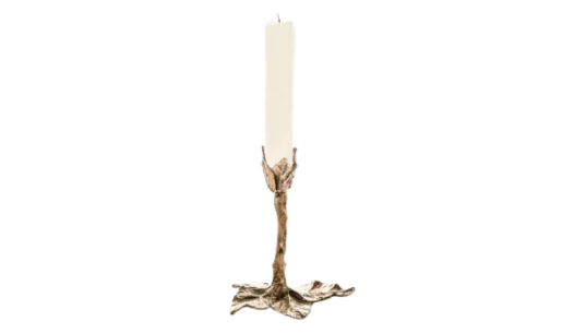 Foglie Bronze Candlestick Medium