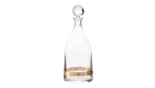 Marchese Gold Thread Crystal Decanter - Clear/Gold