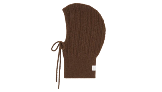Cable Knit Hood - Brown