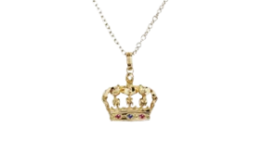 Royal Pendant - 18kt Yellow Gold, Rubies/Sapphires