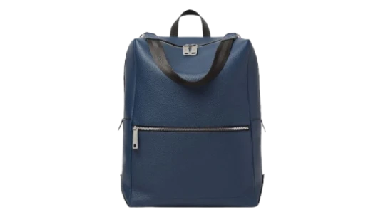 Lui Leather Backpack - Dark Blue 