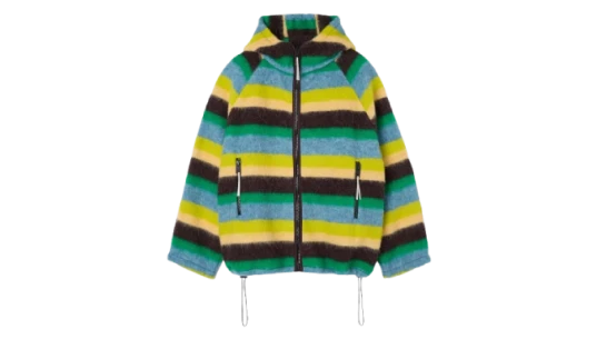 Sherpa Hoodie - Multicolor Stripes