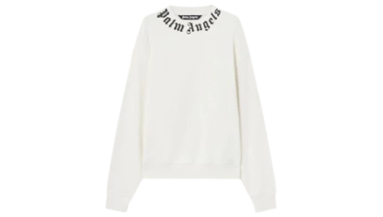 Neck Logo Sweatshirt - Off White Black