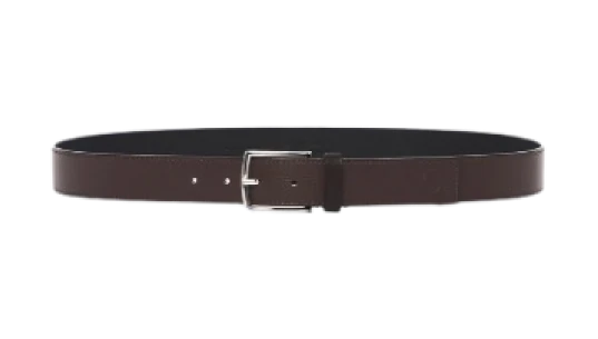 Essential Grained Leather Belt - Brown