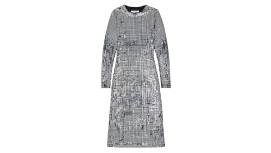Metallic Midi Dress - Silver