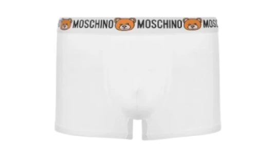 Teddy Elastic Band Set Of 2 Boxers - White