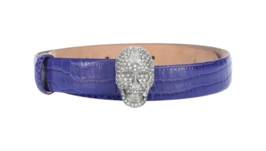 Skull Crystal Belt - Purple