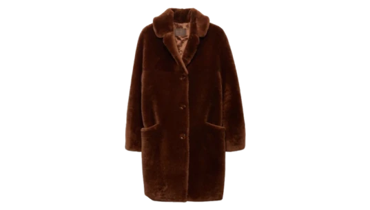 Shearling Coat - Cognac