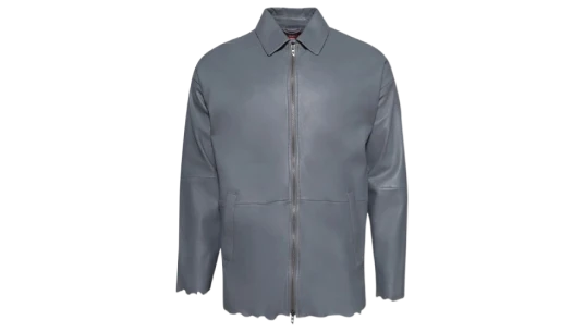 L-Mart-B zip-Front Leather Jacket - Grey