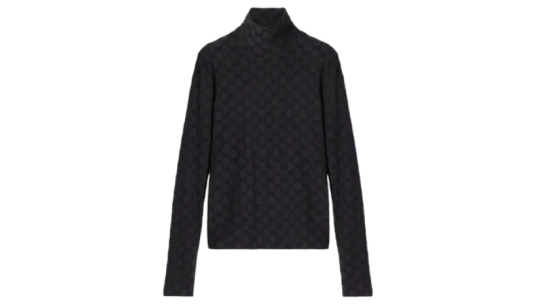 GG Stretch Jersey T-Shirt - Black