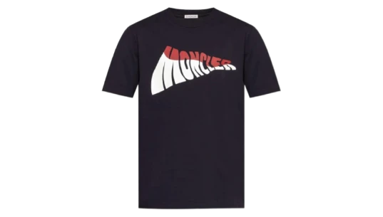 Logo-Print T-Shirt - Navy Blue/White/Red