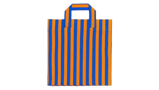 Striped Tote Bag - Blue/Orange